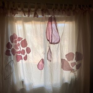 Handmade, earth dyed, floor length curtain panel.